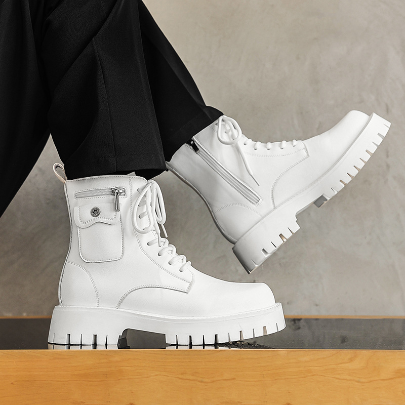 Street Fashion Trend 2025 - 2025 tendencia hombres botas zapatillas de