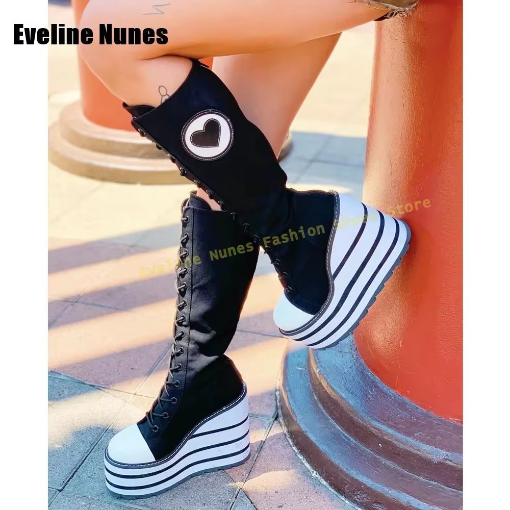 Street Fashion Girls - Botines de punta cruzada con plataforma
