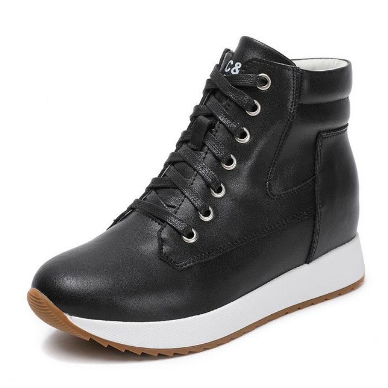 Chunky Sneaker Platform - Botines tobilleros de piel auténtica de