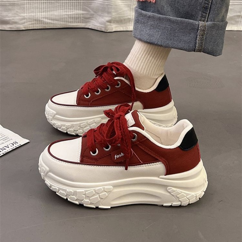 Chunky Sneaker Platform - Zapatillas blancas gruesas de primavera para