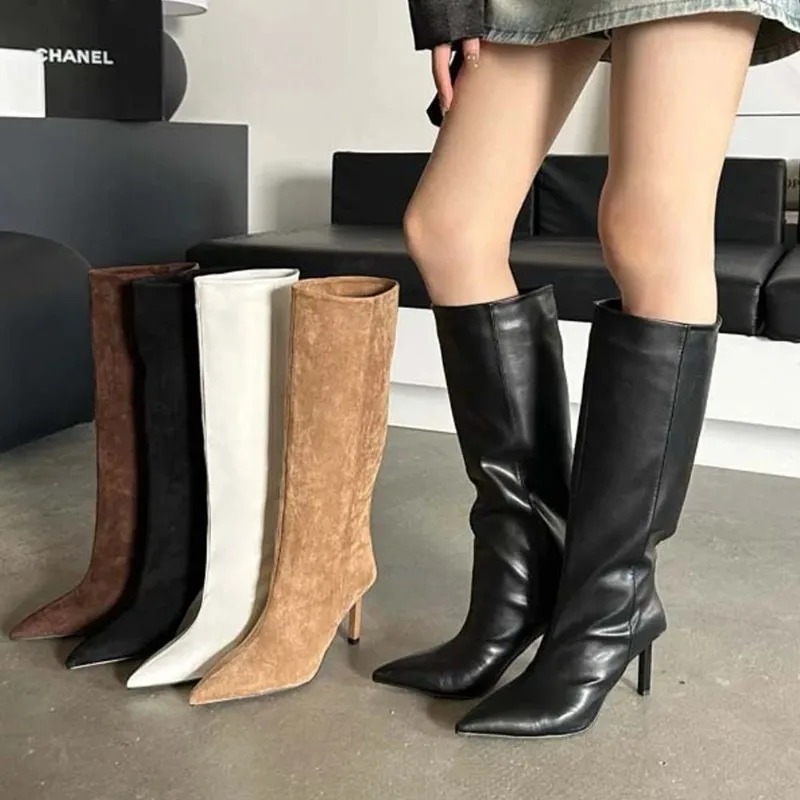 French Street Fashion - Botas Largas de lujo para Mujer,