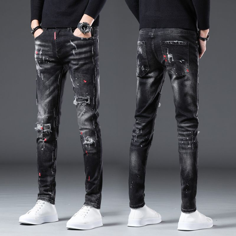 Distressed Jean Rip - Nueva llegada primavera otoño pantalones vaqueros