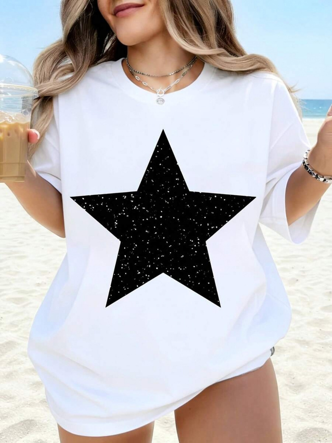 Street Fashion Trend 2025 - Ropa de moda nueva, camiseta blanca