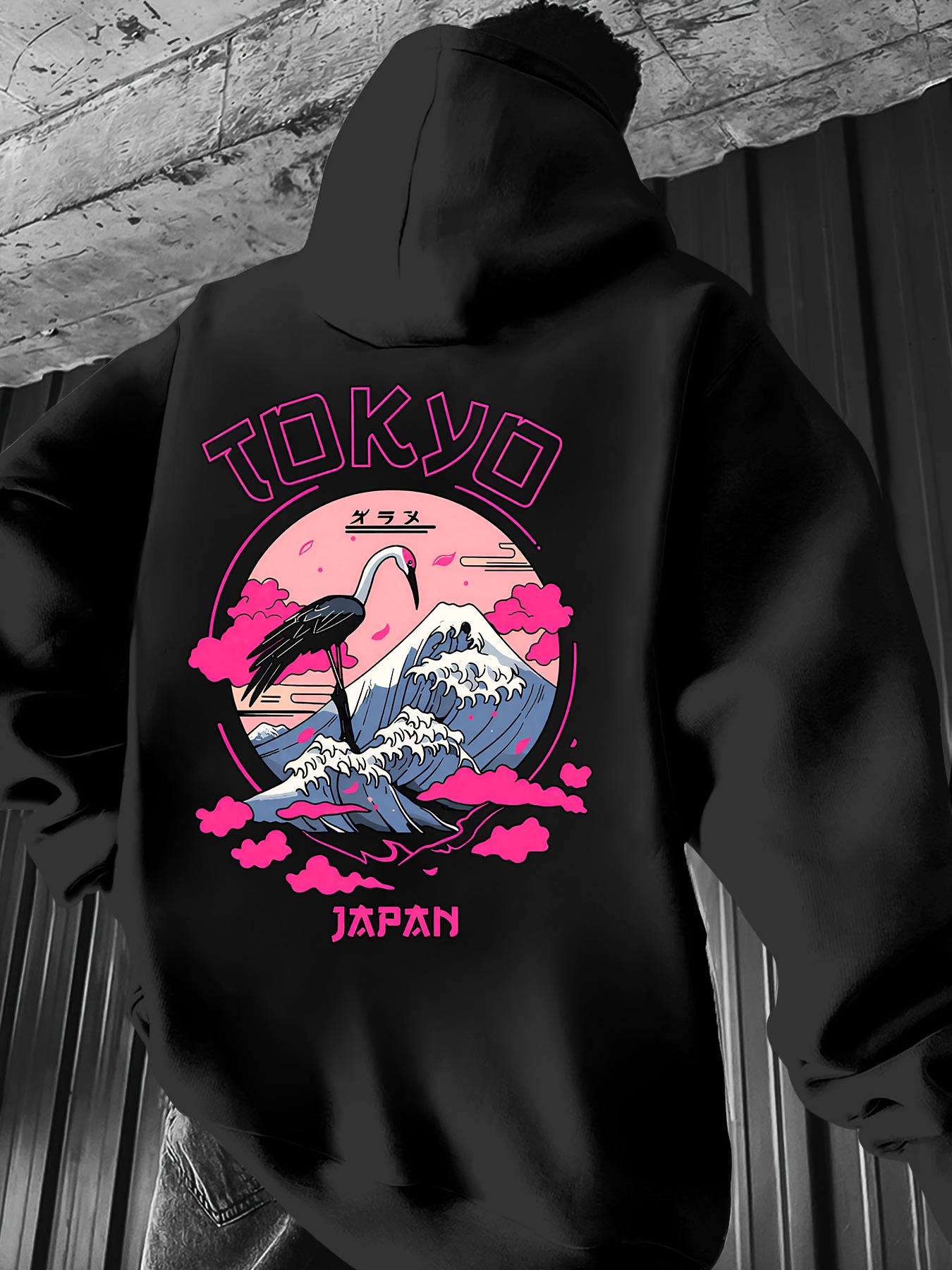 Street Fashion Tokyo - Sudadera con Capucha para Hombre, Estampado