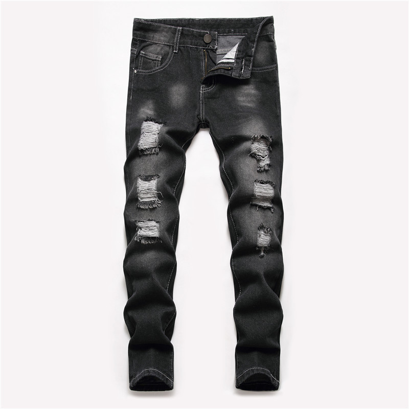 Distressed Jean Rip - Pantalones vaqueros para niños, pantalones rectos