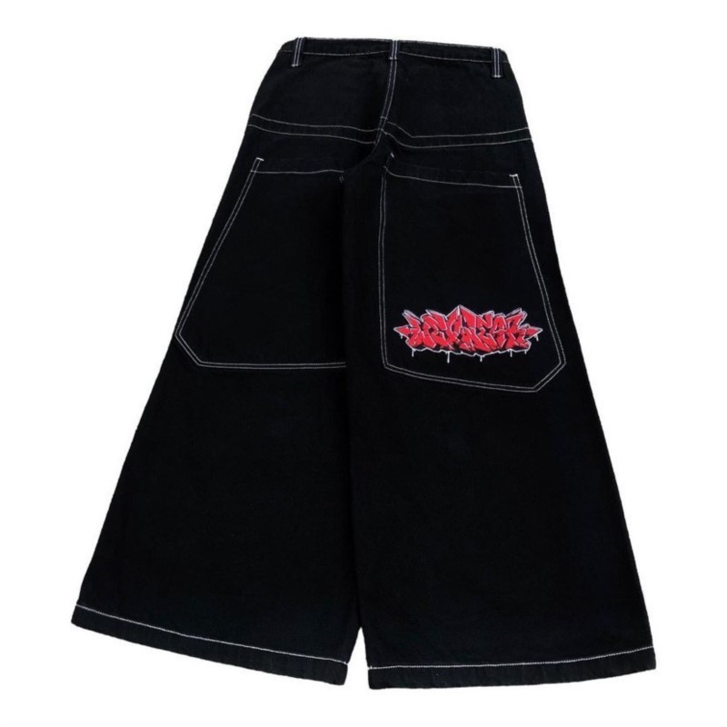 Street Fashion American - Pantalones Vaqueros Anchos de Moda Americana