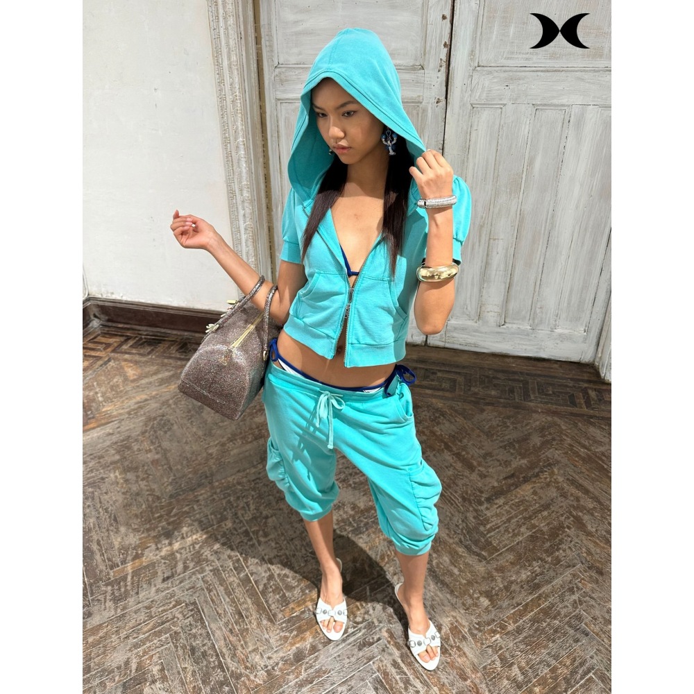 Street Fashion American - Conjunto de Pantalones y Chaqueta Corta