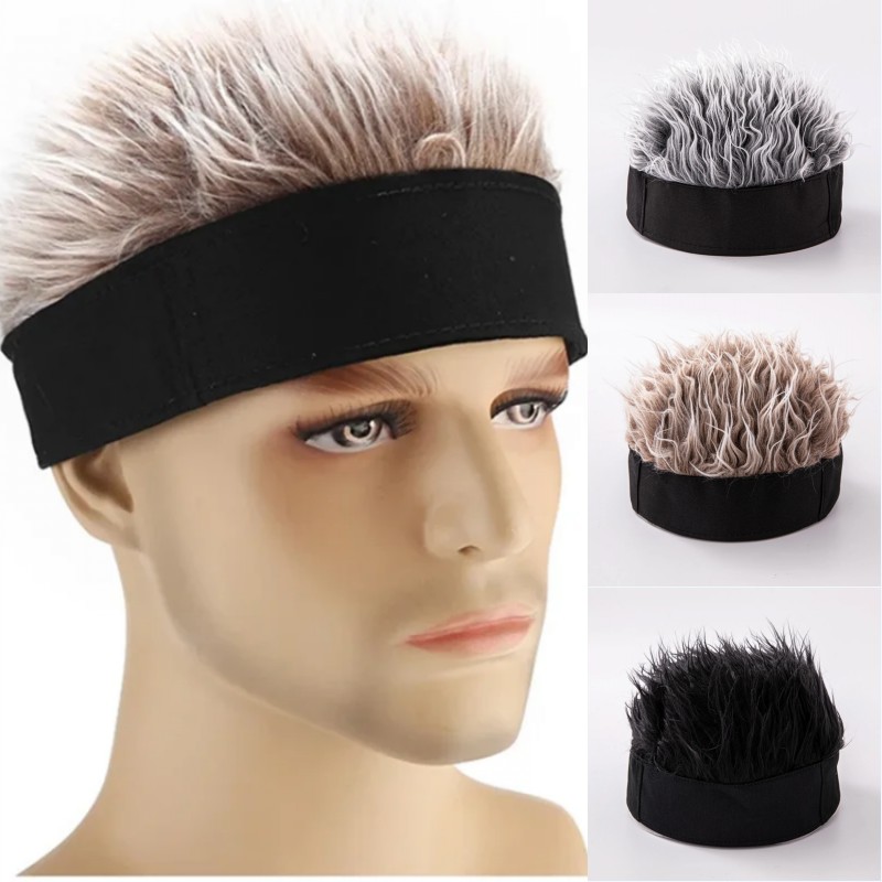 Street Fashion Hats - Gorra con peluca sintética de pelo