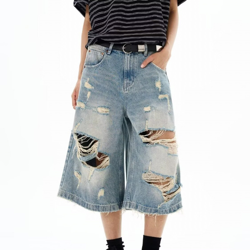 Distressed Jean Rip - Nuevos pantalones cortos vaqueros vintage rasgados