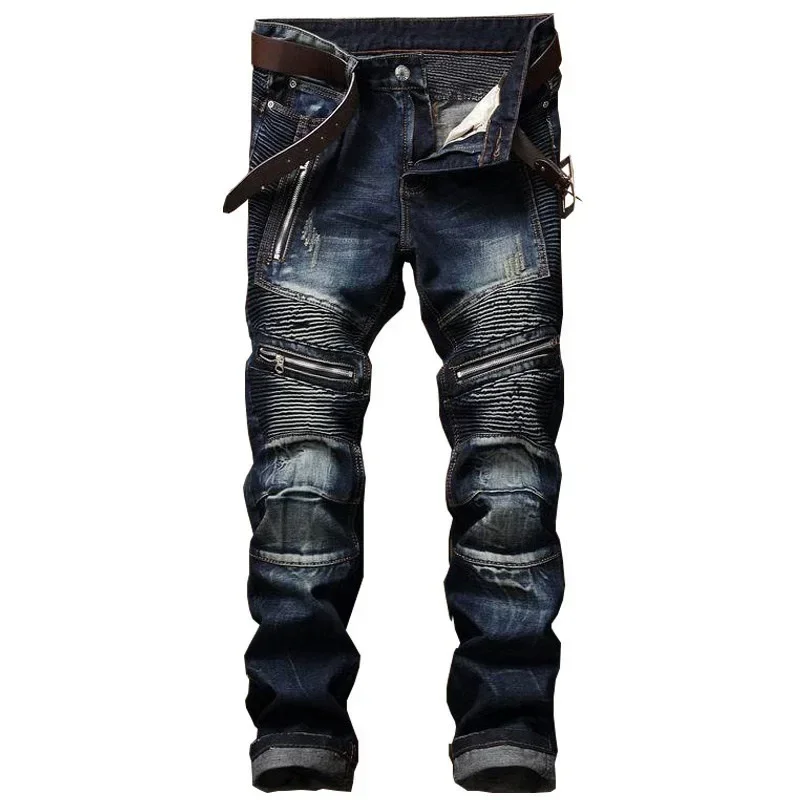 Distressed Jean Rip - Pantalones vaqueros ajustados rasgados estilo callejero
