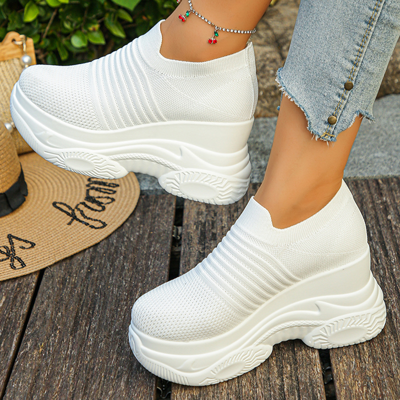 Zapatillas gruesas blancas de  - Chunky Sneaker Platform reseña y precio