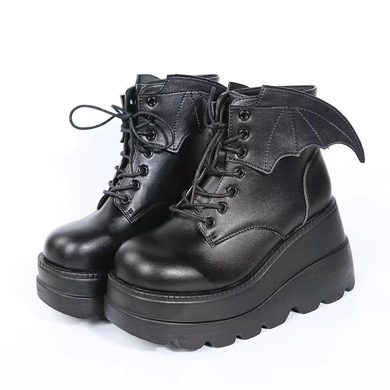 Botas de plataforma góticas co - Street Fashion Plus Size reseña y precio