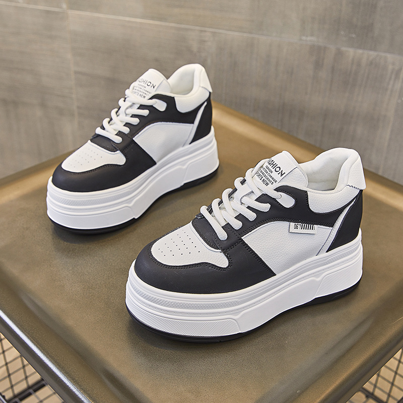 9CM cuero genuino nueva marca  - Chunky Sneaker Platform reseña y precio