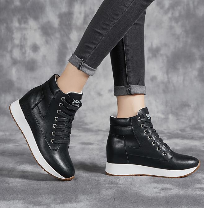 Botines tobilleros de piel aut - Chunky Sneaker Platform reseña y precio