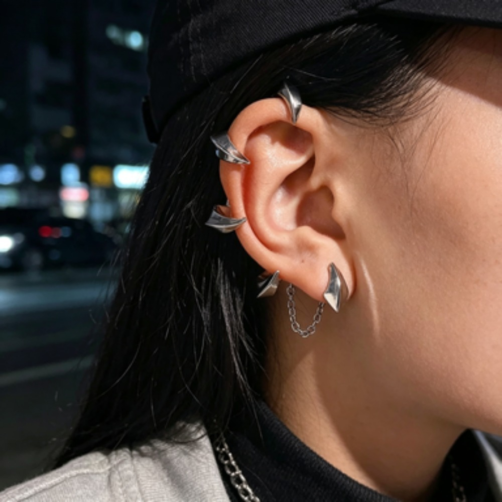 Clip de oreja con dientes afil - Street Fashion Earrings reseña y precio