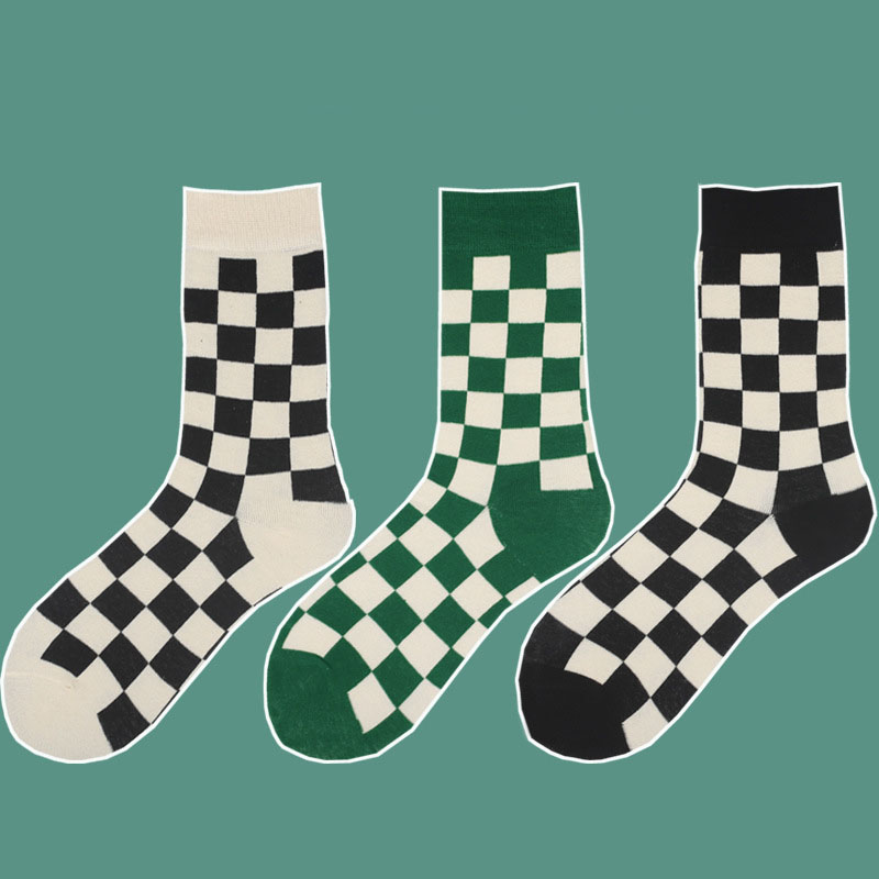 Calcetines de mujer a cuadros  - Street Fashion Couple reseña y precio