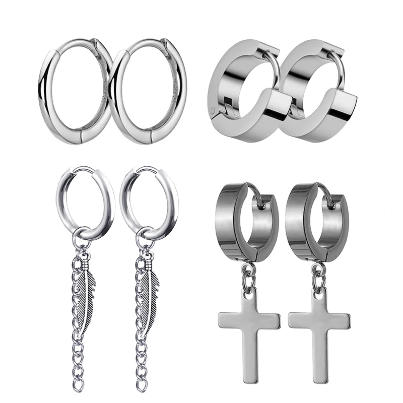 Pendientes de Cruz de acero in - Street Fashion Earrings reseña y precio