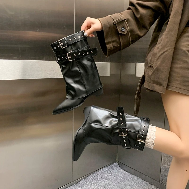 2025 Botas de invierno con pun - Street Fashion Trend 2025 reseña y precio