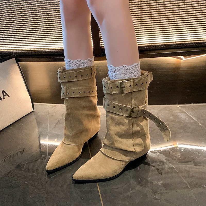 2025 Botas de invierno con pun - Street Fashion Trend 2025 reseña y precio