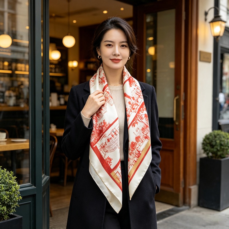 Pañuelo Cuadrado de Seda de Mo - French Street Fashion reseña y precio