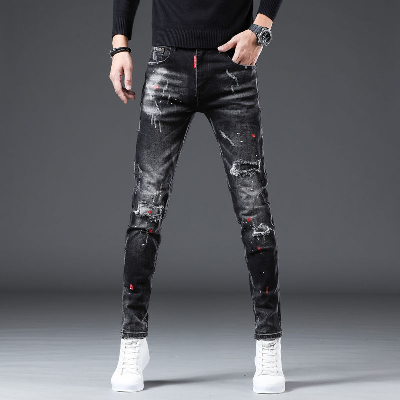 Nueva llegada primavera otoño  - Distressed Jean Rip reseña y precio