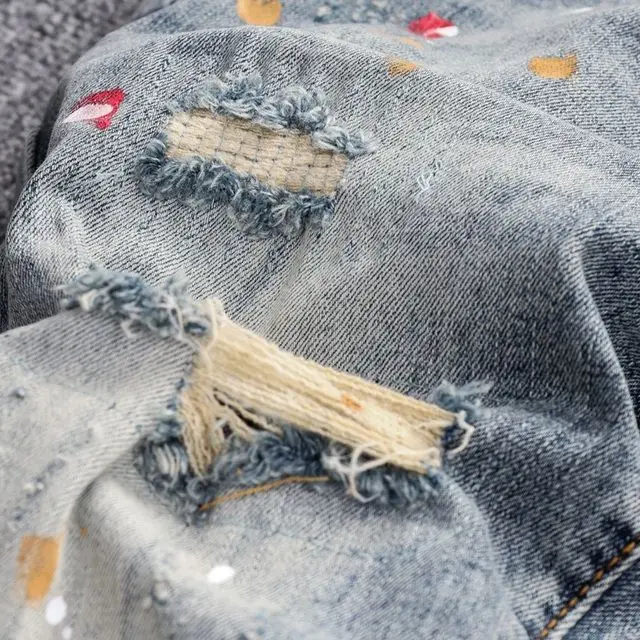 Pantalones vaqueros Vintage ra - Distressed Jean Rip reseña y precio