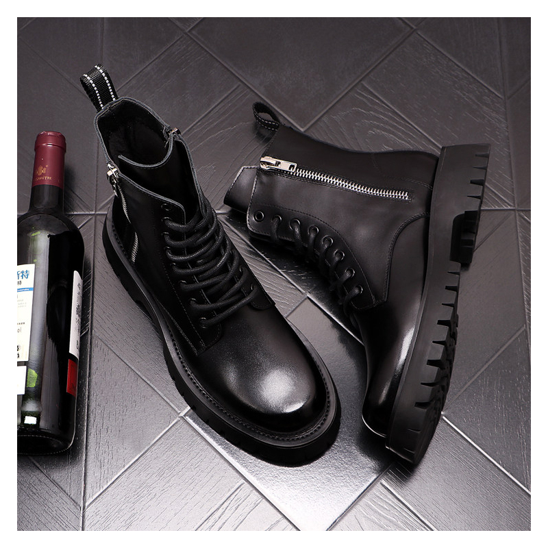 Botas de cuero genuino de lujo - Street Fashion Designer reseña y precio