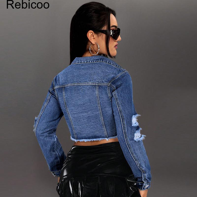 Chaqueta vaquera corta para mu - Distressed Jean Rip reseña y precio