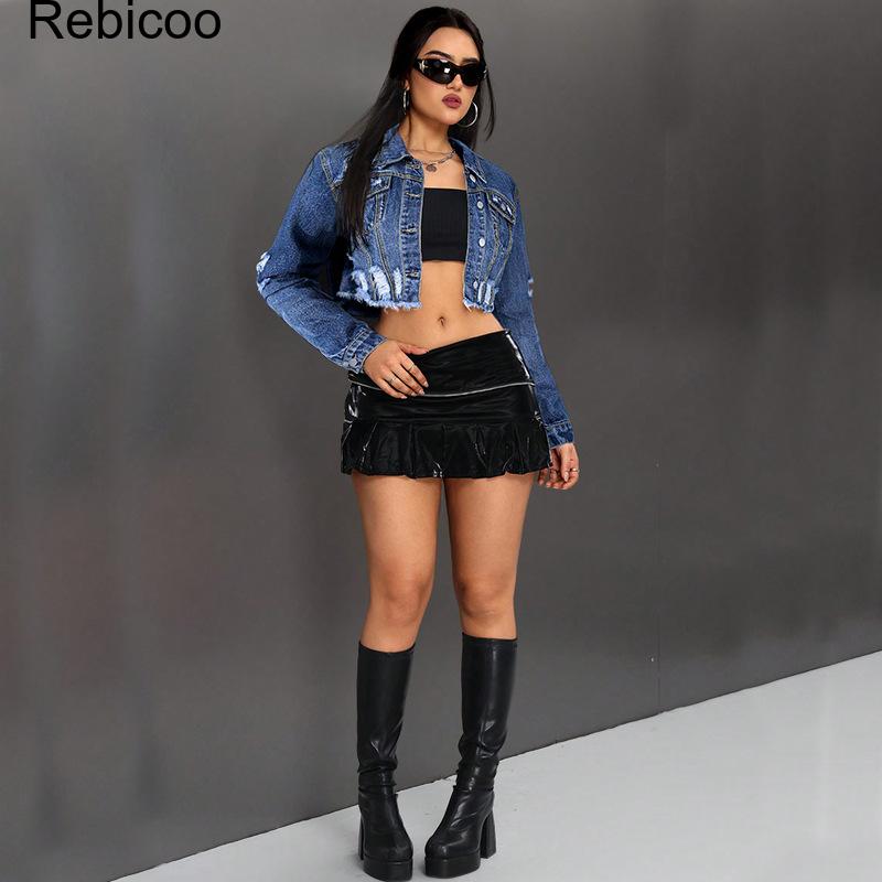 Chaqueta vaquera corta para mu - Distressed Jean Rip reseña y precio