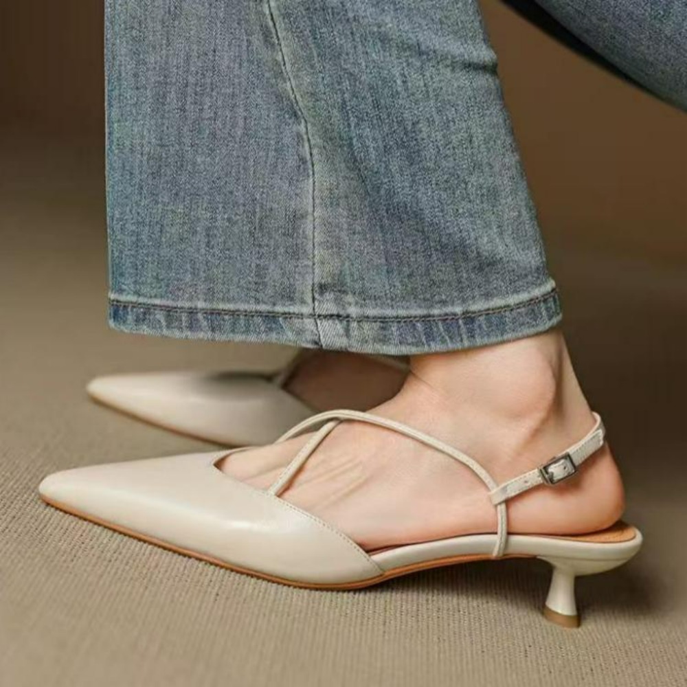 Zapatos de Tacón Bajo con Punt - French Street Fashion reseña y precio