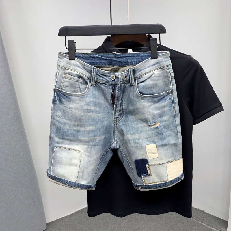 Pantalones cortos vaqueros rec - Distressed Jean Rip reseña y precio