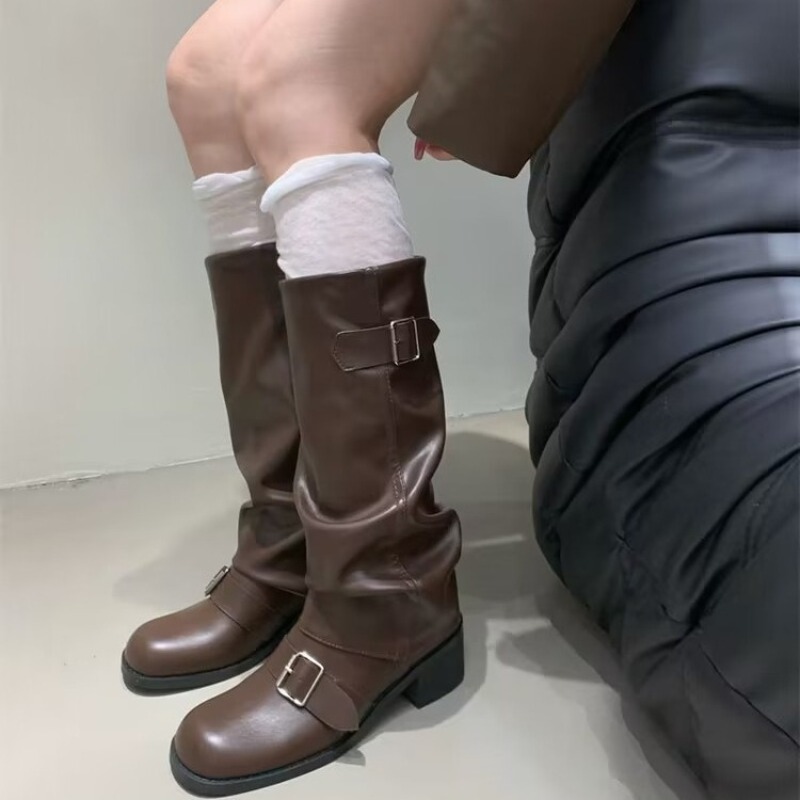 2025Botas de mujer hasta la ro - Street Fashion Trend 2025 reseña y precio