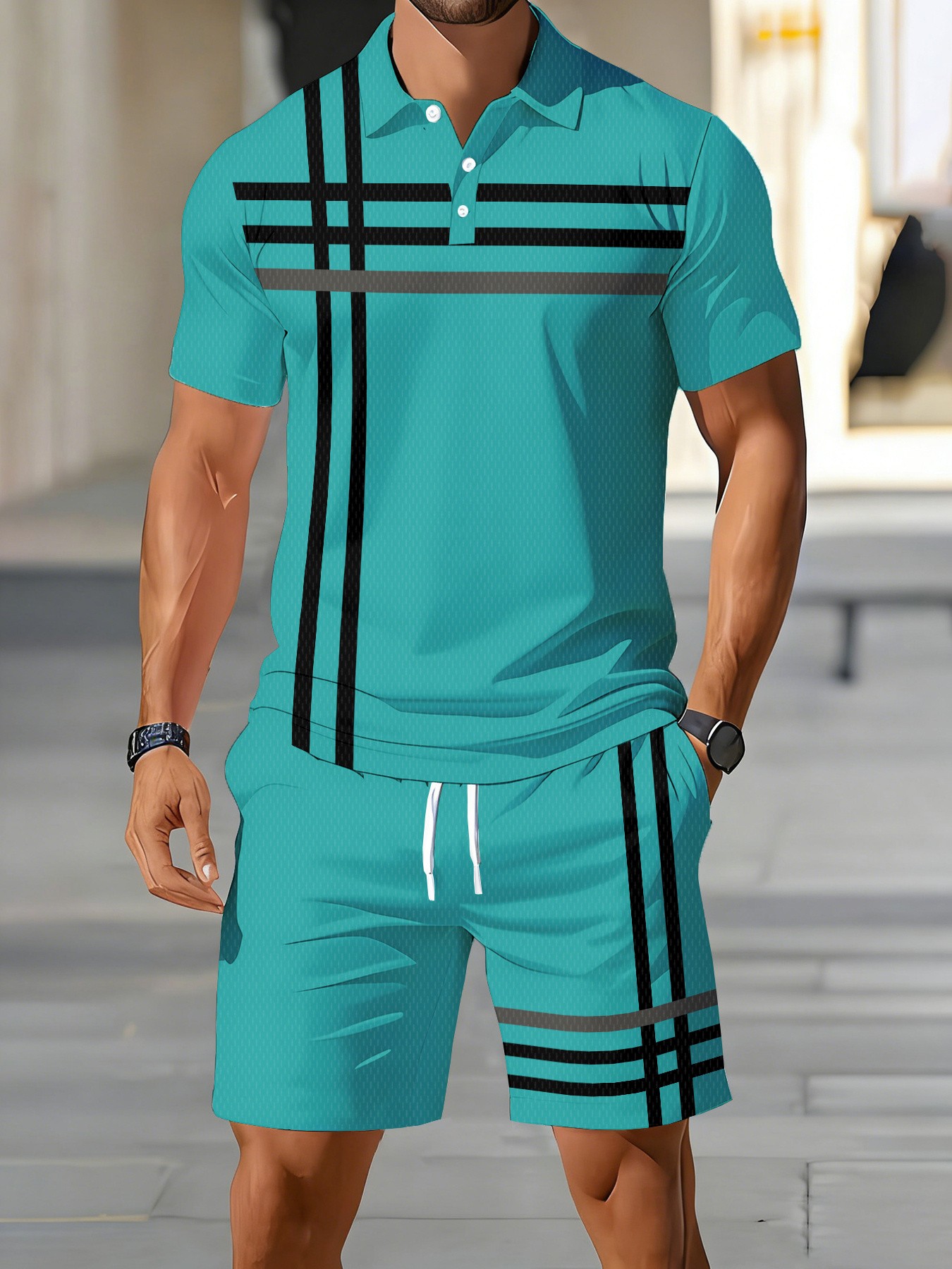 Conjunto de Polo para Hombre,  - Street Fashion American reseña y precio
