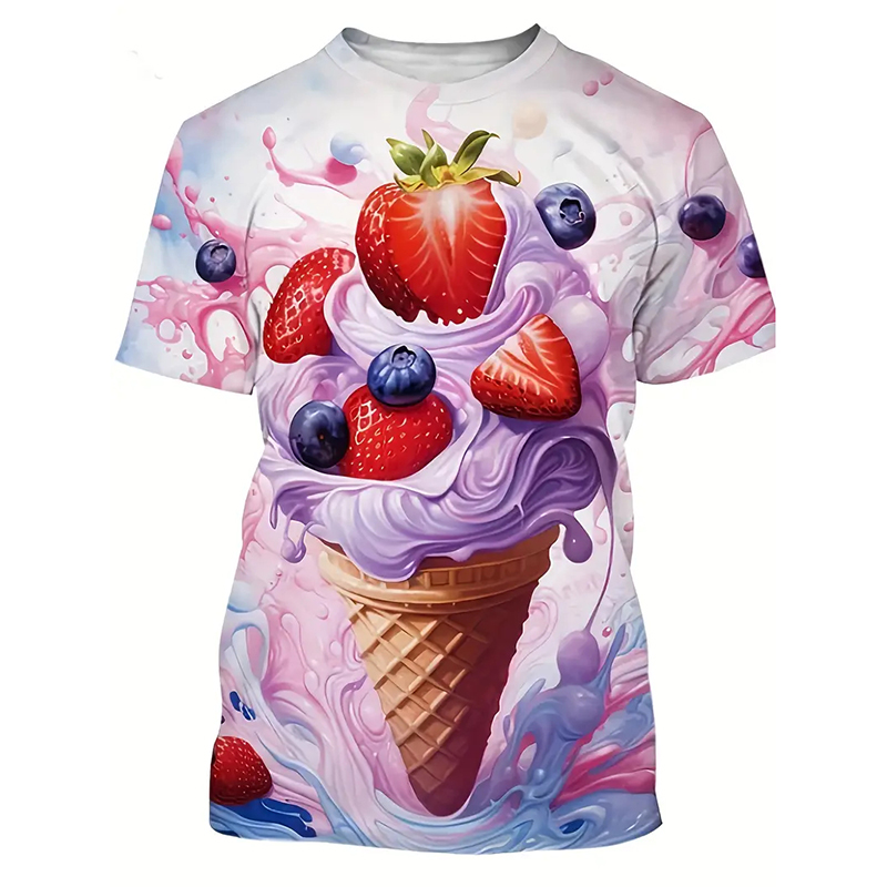 Ice Cream Color Fashion T-shir - Street Fashion Trend 2025 reseña y precio