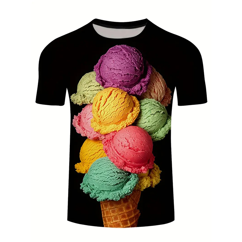 Ice Cream Color Fashion T-shir - Street Fashion Trend 2025 reseña y precio