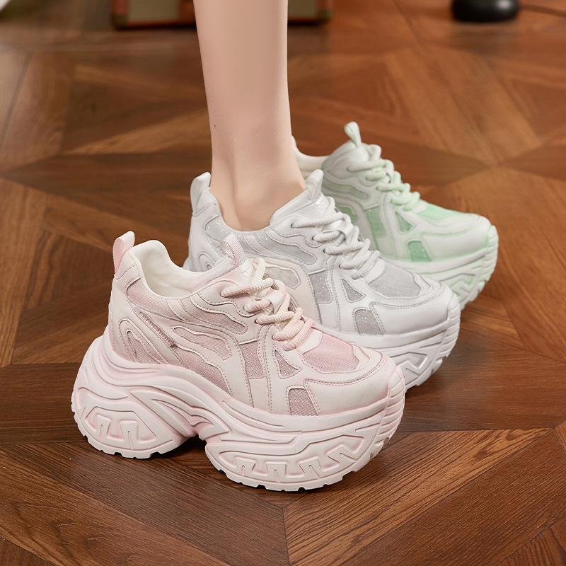 Zapatillas Deportivas de Plata - Chunky Sneaker Platform reseña y precio