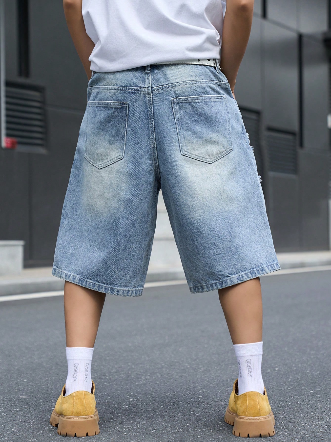 Pantalones cortos de mezclilla - Distressed Jean Rip reseña y precio